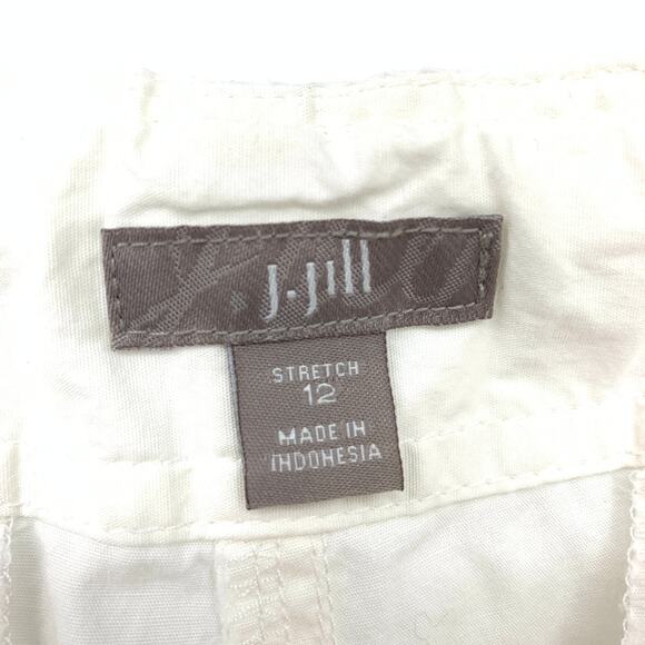 J. Jill Women's Size 12 Stretch Loose Leg Capri Drawstring Pants Cream White - Picture 5 of 6